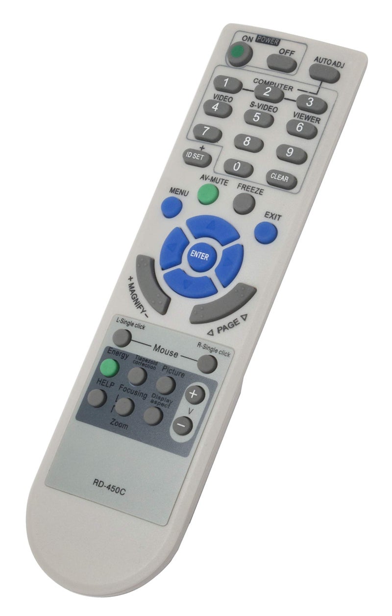 Vinabty RD-450C Replaced Remote fit for NEC Projector RD-448E LT150Z LT170 LT180 LT180+ LT220 LT240 LT240K LT245 LT25 LT260 LT260K LT265 LT280 LT30 LT30+ LT35 LT35+ LT37 LT37+ LT375 LT380 LT60 M230X M230X+ - Image 2